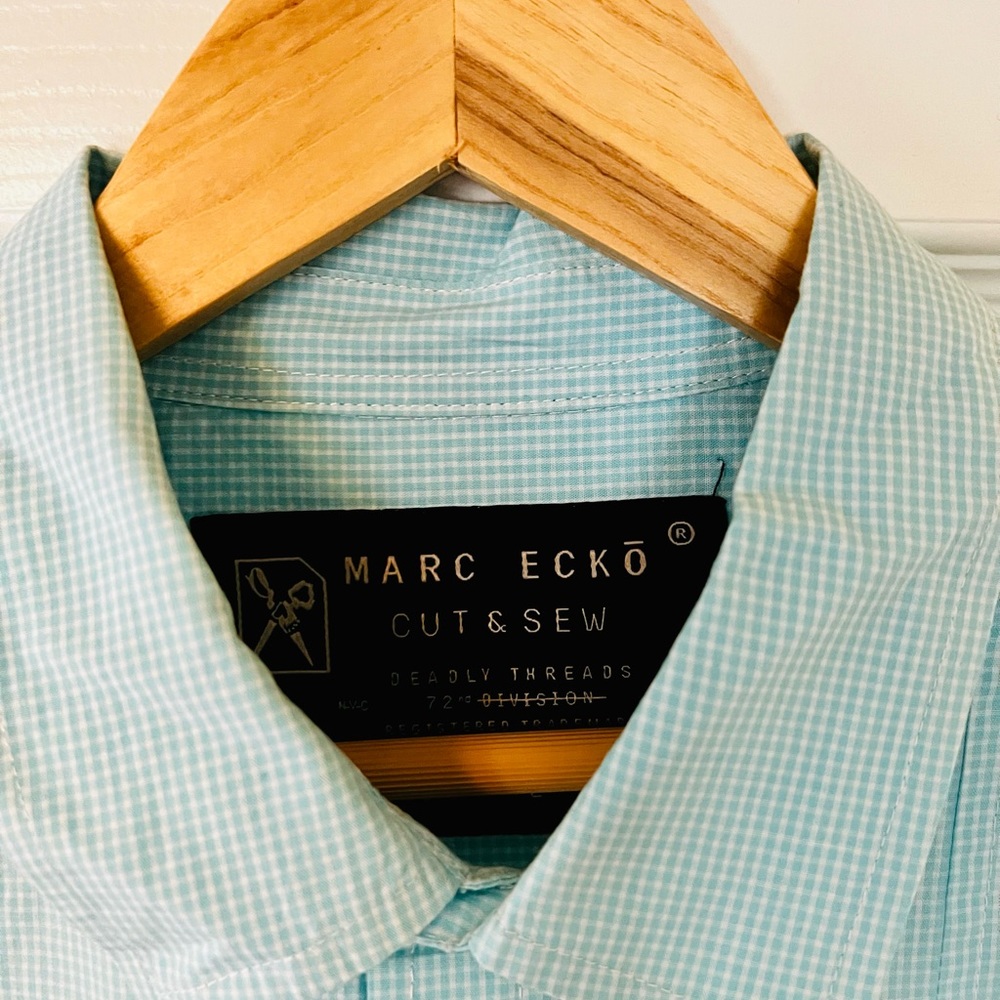 Short Sleeve Marc Echo Button Down, Size L, Small… - image 5